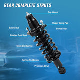 Rear Struts and Shocks Complete Assembly Kit with Coil Spring - Pair Fit for Honda Civic 2001 2002 2003 2004 2005 Rear Shock Absorber and Strut Assembly Replacement OE# 171340L 171340R, 2PCS