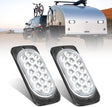 Taillight Assembly 4.4 Inch Aluminum Housing Tail Light 2 PCS 16 LED White Back Up Reverse Marker Lights Surface Mount IP67 Waterproof for 10-30V RV Camper Trailer Truck Bus Boat