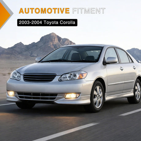 Fog Lights Assembly Compatible with 2003 2004 Toyota Corolla w/H3 12V 55W Bulbs Clear Lens Driver and Passenger Side