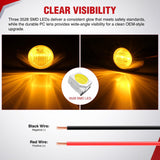 3 Inch Oval Trailer Marker Light, Chrome Bezel Clear Lens Amber LED | 10 Pack IP67 Waterproof 12V Surface Mount Marker & Clearance Light, Fits Semi Trucks Trailers RVs Pickup Trucks Vans
