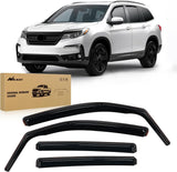 in Channel Rain Guards for Honda Pilot 2016-2022 Sport/EX-L/Special Edition/Trail Sport, Honda Passport 2019 2020 2021 2022 2023 Original Window Deflectors, Vent Window Visors-4PCS