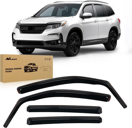 in Channel Rain Guards for Honda Pilot 2016-2022 Sport/EX-L/Special Edition/Trail Sport, Honda Passport 2019 2020 2021 2022 2023 Original Window Deflectors, Vent Window Visors-4PCS