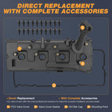 Pair Engine Valve Cover with Gasket for Nissan NV2500 NV3500 2012-2017 Pathfinder 2004 Armada 2005-2015, Infiniti QX56 2004-2010 Valve Cover, V8 5.6L Engine
