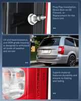 Taillight Assembly Compatible with 2011 2012 2013 2014 2015 2016 Chrysler Town & Country with LED Type Taillights Only Rear Lamp OE Style Passenger Side