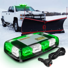 12 Inch 48 Leds Roof Top Green Mix White Emergency Strobe Light