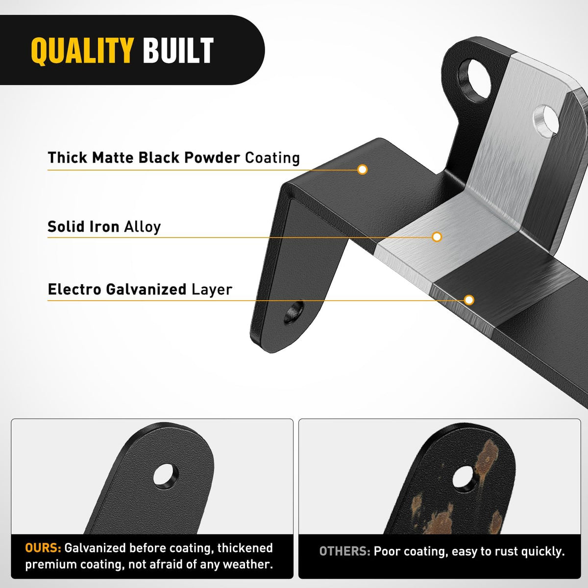 Front Lower Hidden Bumper Mounting Brackets for 20-22inch Straight LED Light Bar Compatible with 2011-2016 Ford F250 F350 F450