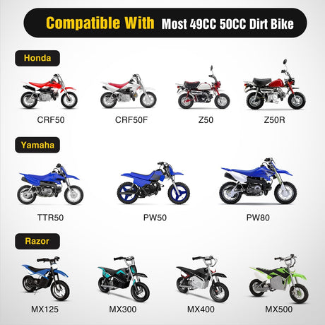 Dirt Bike Training Wheels Compatible with Razor MX125 MX350 MX400 MX500, Honda XR50 CRF50 Z50 Z50R, Yamaha PW50 TTR50, and Most 50CC Kids' motorcycle, Easy to Install