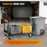 2 Inch Trash Can Hauler Grabber Hitch Receiver Heavy Duty Garbage Hauling Towing Hitch Attachment Fit for Lawn Mower Garden Tractors Black