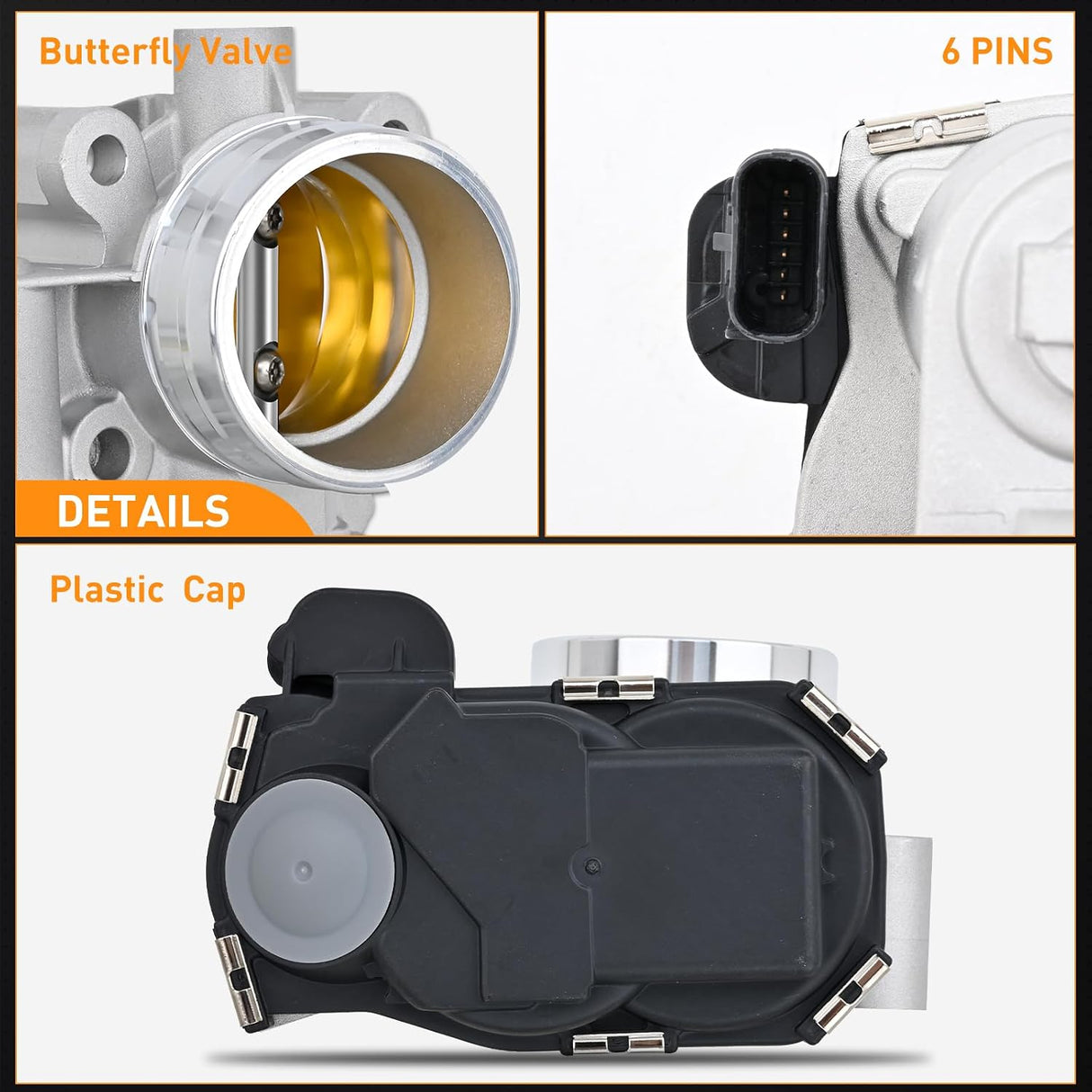 Throttle Body for Buick Encore Chevy Cruze Equinox Malibu 2016-2025 | 12671379 12659491 OE-Spec Fitment, Precise Airflow Control, Stable Idle Response, Fit for L4 1.4L 1.5L