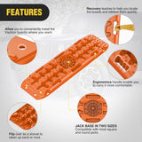 Off Road Traction Boards 4x4 Truck Jeep Recovery Tracks Mats Gear | Heavy Duty Tire Recovery Boards Mounting Kit With Round and Square Jack Lift Base for Truck Jeep SUV Mud Sand Dunes Snow
