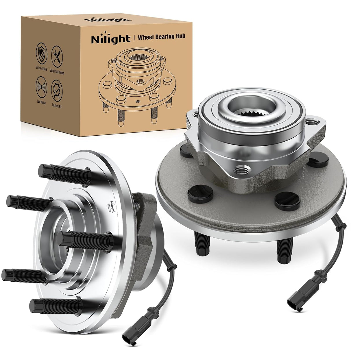 Front Wheel Bearings for Ford Explorer 2006 2007 2008 2009 2010 | For Ford Explorer Sport Trac 2007-2010, Mercury Mountaineer 2006-2010, Direct Replacement-2Pack