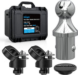 60618 Puck System Gooseneck Hitch Ball Kit, Compatible with 2013-2025 Dodge RAM 2500 3500, 2-5/16 Inch Gooseneck Ball for Truck Bed with 2 Safety Chain Anchors w/Storage Box