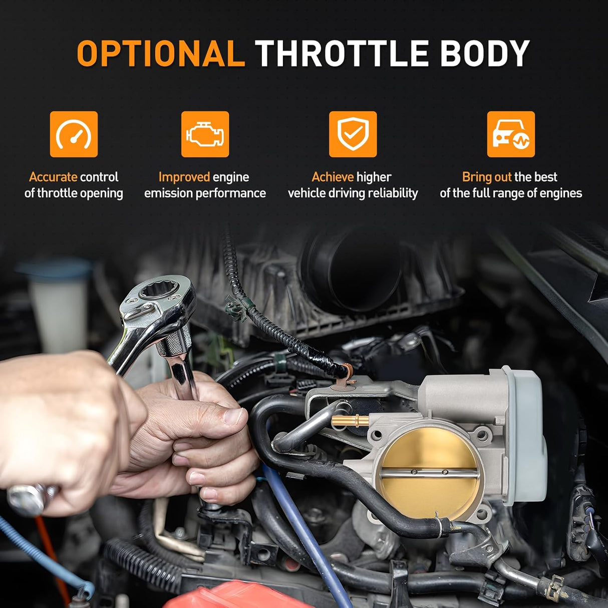 Electronic Throttle Body fits for Chevy Hummer Buick GMC Isuzu Vehicles - for Chevy Colorado Impala Monte Carlo Trailblazer, H3, Buick Rainier, GMC Canyon Envoy, Isuzu Ascender i-350