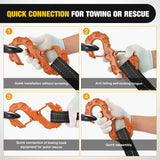 Quick Release S-Tow Shackle Hook – Heavy Duty Off-Road Recovery Hook, Fits Winch Rope & Recovery Strap, 11,000 LBS Working Load, for Jeep, SUV, ATV, Trailers, Forged Steel, Orange