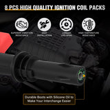 Ignition Coil Pack DG511 Fit for Ford F150 F250 F350 Super Duty Expedition Explorer Lincoln Navigator Mark Mercury 1999 2000 2001-2008 4.6L 5.4L V8 V10 OE# C1541 FD508 Ignition Coils Set of 8