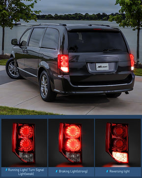 2011-2020 Dodge Grand Caravan Taillight Assembly Rear Lamp Replacement OE Style Driver Passenger Side Nilight