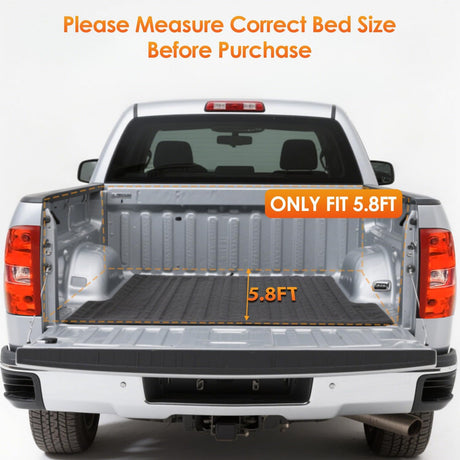 Soft Roll-Up Tonneau Cover Compatible with Chevy Silverado/GMC Sierra 1500 2007 2008 2009 2010 2011 2012 2013– 5.8ft Truck Bed Cover