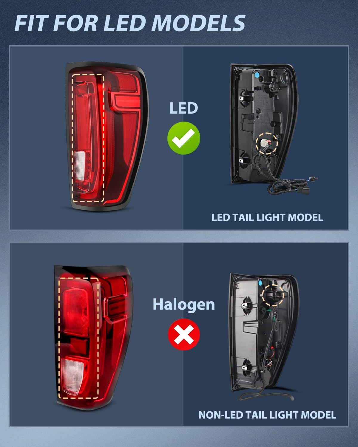 Taillight Assembly Compatible with GMC 2019 2020 2021 2022 2023 2024 Sierra 1500 LED Type Tail Lights 2020-2024 Sierra 2500HD 3500HD Rear Lamp Replacement Passenger Side