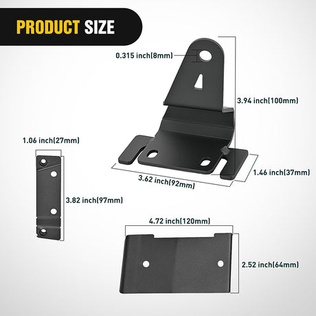 42 inch Curved LED Light Bar Bracket Mounting Upper Windshield Roof Cab Brackets Compatible with Ford Bronco 2 Door and 4 Door 2021 2022 2023 2024