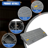 Curb Ramps 2 Pack, 3.9 inch Rise Durable Plastic Threshold Driveway Step Ramp for Scooter, Bikes, Motorcycle, Dolly, Lawn Mower