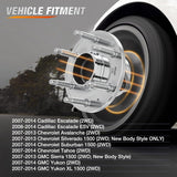 Front Wheel Hub and Bearing Assembly for 2007–2014 Chevy Tahoe Suburban 1500, 2007–2013 Silverado 1500 (New Body Style), GMC Yukon XL Sierra 1500, Cadillac Escalade ESV (2WD), 515097-2Pack