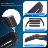 in Channel Rain Guards for Jeep Gladiator 2020 2021 2022 2023 2024 2025 2026 Side Window Deflectors, Vent Window Visors-4PCS