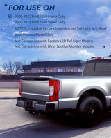 Taillight Assembly Compatible with 2020 2021 2022 Ford F250 F350 Super Duty Non Blind Spot Halogen Type Rear Tail Light Driver and Passenger Side