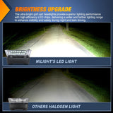 Golf Cart LED Headlight with Bumper Turn Signals Running Lights High Brightness Waterproof Plug and Play 12V for 2004-Up Club Car Precedent Electric Carts