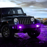 Flush Mount LED Light Pods 2 PCS 42 W Purple Upgraded Spot Flood Combo Bumper Driving Decoration Neon Light Bar Off Road Lights 12V 24V Lighting for Truck ATV UTV SUV Pickup Van Boat Tractor
