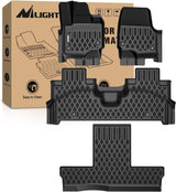 TPE Floor Mats for Ford Expedition Max Lincoln Navigator L 7 Seats 2025 2026 All Weather Custom Fit Heavy Duty Floor Liners