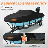 800D Heavy Duty Boat Cover 20ft-22ft, Waterproof Trailerable Cover | Fits 20ft-22ft boats with beam width up to 102in (Narrow Jon Boats & Fishing Boats), Marine Grade All-Weather Shield