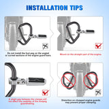 1-1/4 Inch Motorcycle Highway Pegs Adjustable 360° Angled Foot Pegs P-Clamp Universal For 1.25 Inch Engine Guard Crash Bars FootPegs Fits for Harley Davidson Touring Road King Street Glide Sportster