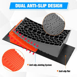 RV Leveler - 2 Pack Camper Leveling Blocks Ramp Support Dual Axles, Up to 35,000lbs, Fast RV Accessories Leveling System for Travel Trailer, Motorhome - Orange