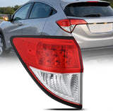 Taillight Assembly Compatible with 2019 2020 2021 2022 Honda HRV Red Clear Tail Light OE Style Rear Outer Lamp Replacement Driver Side