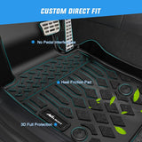 TPE Floor Mats for Volkswagen Tiguan 2009 2010 2011 2012 2013 2014 2015 2016 2017 All Weather Custom Fit Heavy Duty Floor Liners