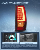 Taillight Assembly Compatible with 2003 2004 2005 2006 Chevy Silverado 1500 1500HD 2500 2500HD 3500 2007 Chevrolet Classic Incandescent Type Upgrade LED Tube Tail Lights Rear Brake Lamps