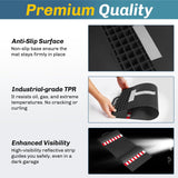 Garage Parking Mat, Durable Wheel Stop Pad Parking Aid with Reflective Strips for or Cars SUVs Trucks, 2-Pack