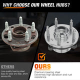 Front or Rear Wheel Bearing and Hub Assembly for Ford Taurus 2010–2019 (Not for SHO/Performance Package), Ford Flex 2009–2019, Lincoln MKT, Edge Rear 2011-2014, 513275-2Pack