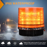 18LED Amber Magnetic Beacon Light Wireless Rotating Powered Emergency Hazard Warning Safety Flashing Roof Top Strobe Lights for Car Truck Snow Plows Forklift Trailer Security Vehicles