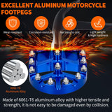 Motorcycle Foot Pegs Dirt Bike Footpegs Fit for Yamaha PW50 1981-2021 PW80 1983-2006 Y-ZINGER 1985-2001 TW200 1987-2021 CNC Foot Pegs for Motorcycles Heavy Duty Foot Rests Peg Pedal, Blue