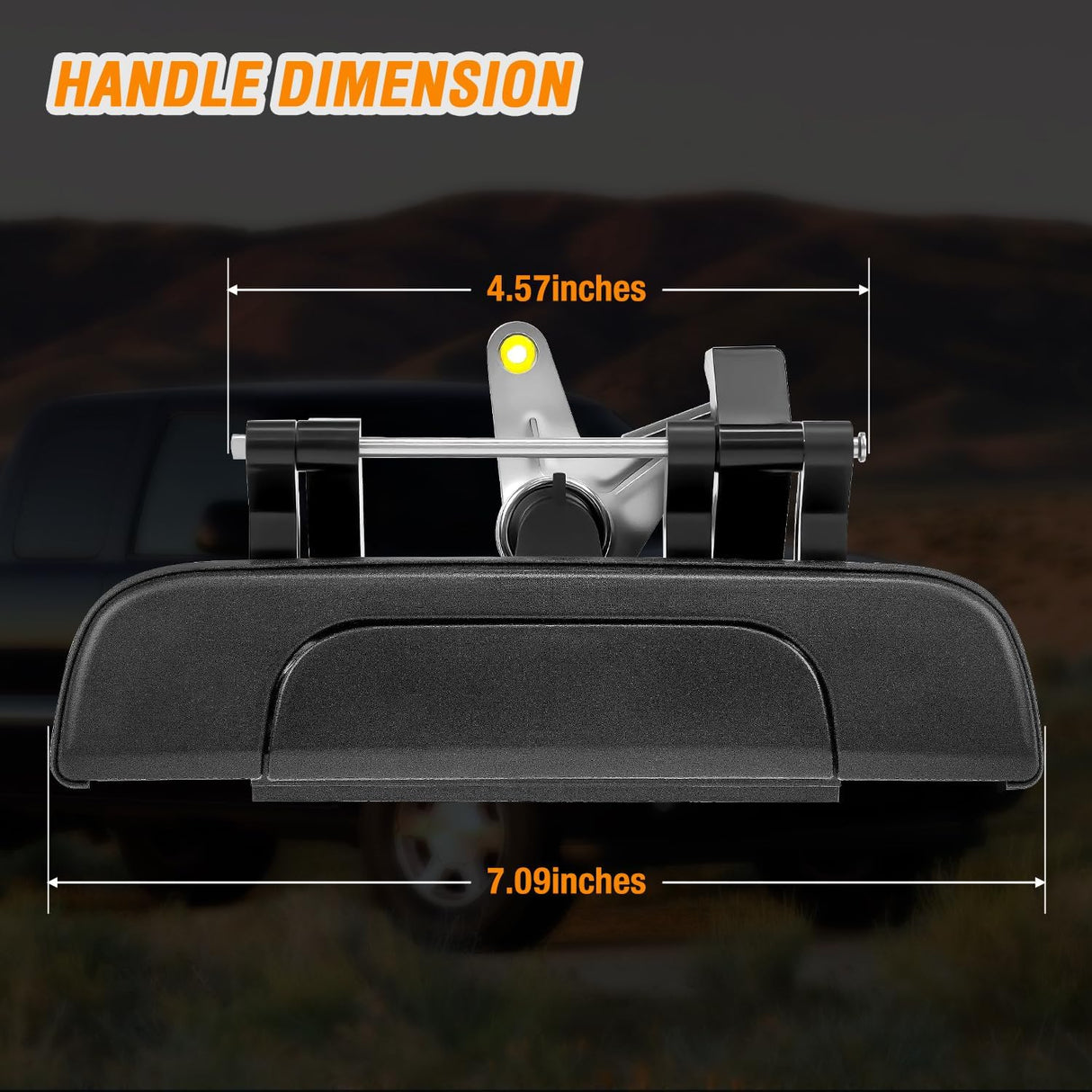 Tailgate Handle Compatible with 1995 96 97 98 99 00 01 02 03 2004 Toyota Tacoma Pickup Liftgate Latch Tail Gate Car Door Handles Assembly Replaces#79605,TO1915102,6909035010,Textured Black