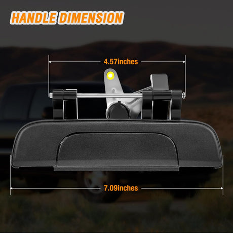 Tailgate Handle Compatible with 1995 96 97 98 99 00 01 02 03 2004 Toyota Tacoma Pickup Liftgate Latch Tail Gate Car Door Handles Assembly Replaces#79605,TO1915102,6909035010,Textured Black