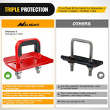Trailer Hitch Tightener for 2 Inch Trailers Hitches Mount Anti Rattle Heavy Duty Steel with Rubber Cover Red U Bolt Glossy Coating Plate Electrophoresis Anti-Rust Triple Protective