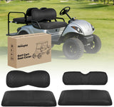 Golf Cart Seat Covers 2PCS Black Leather Yamaha Drive G29 Drive2 | Waterproof Leather No Staple Design Sun Scratch Resistant Cover Fits Yamaha 2007-2016 Drive G29/2017-2026 Drive 2