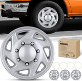 Wheel Cover Hubcaps 16 Inch for Ford Truck CEG 1998-2007 Econoline MTD E250 E350 E450 E550 2008-2021 Hub Caps 16 inch Set of 4 Rim Covers Protector Wheel Replacement F8UZ1130AA 7 spoke, Silver