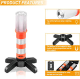 LED Emergency Roadside Kit for Car,Magnetic Base, Detachable Stand, Solid Storage Case,Use for Car Truck Beacon Safety Strobe Light Warning Alert-2 Pack