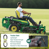 GX25628 Deck Drive Belt for John Deere 42 inch Deck Belt Length 118.63 Inch Lawn Mower Belts for John Deere Z315E Z320M Z320R Z335E Z335M Z345M Z345R ZTrak Zero-Turn Mowers Durable Aramid Cord