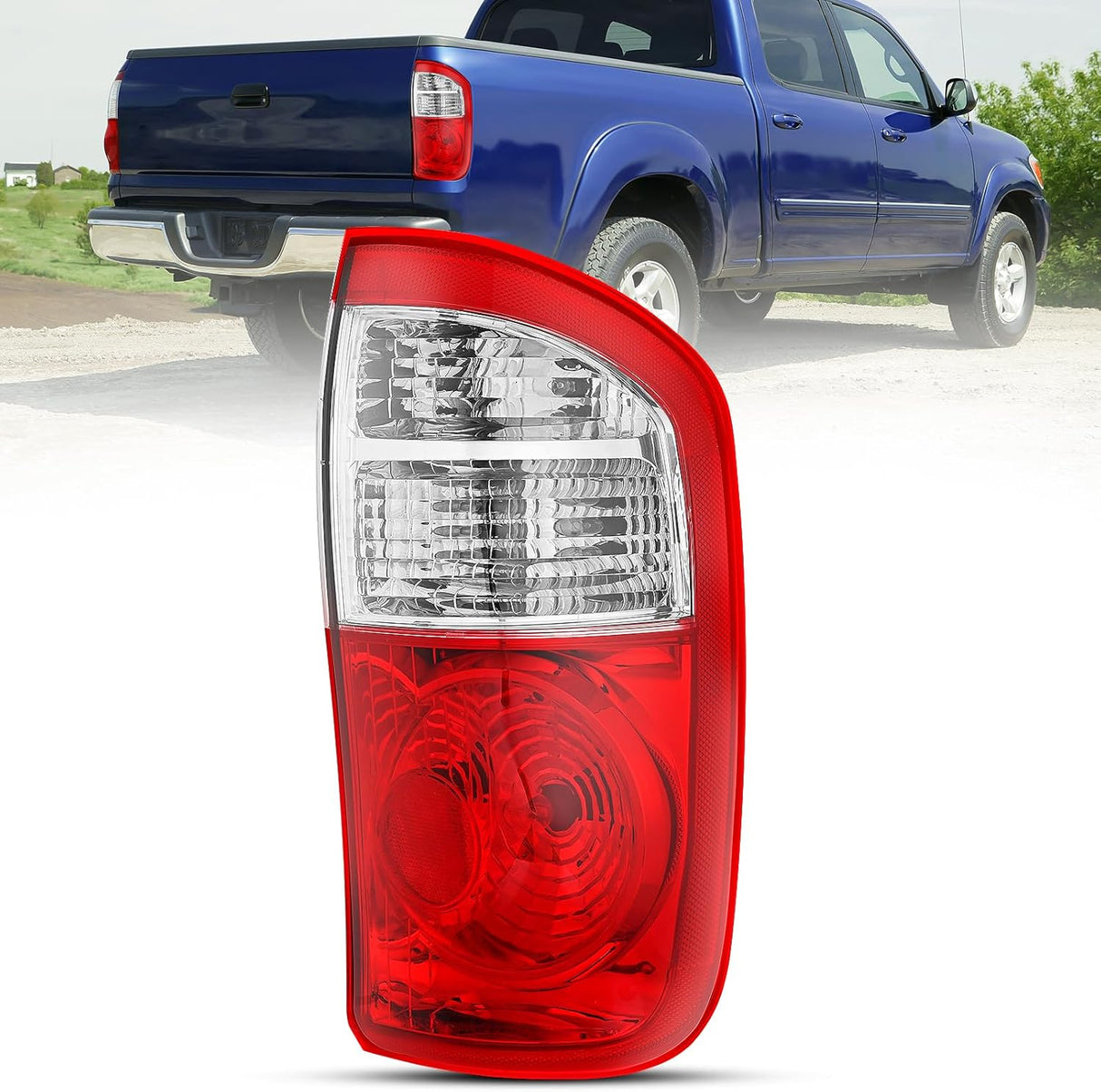 Taillight Assembly Compatible with 2004 2005 2006 Toyota Tundra 4 Door Double Cab and Crew Cab Tail Light OE Style Rear Lamp Replacement Passenger Side