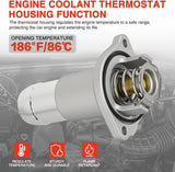 Aluminium Thermostat Housing Assembly Fit for Chevy Colorado GMC Canyon 04-12 Hummer H3T 06-10 Isuzu i-280 i-290 i-350 i-370 06-08 Engine Coolant Thermostat Housing for Car 15-11073 12622316