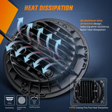 7 Inch Round LED Halo Headlights w/Turn Signal Amber Light Red DRL High Low Beam 7 Inch Headlight Compatible with 2007 2008 2009 2010 2011 2012 2013 2014 2015 2016 2017 2018 Wrangler JK JKU